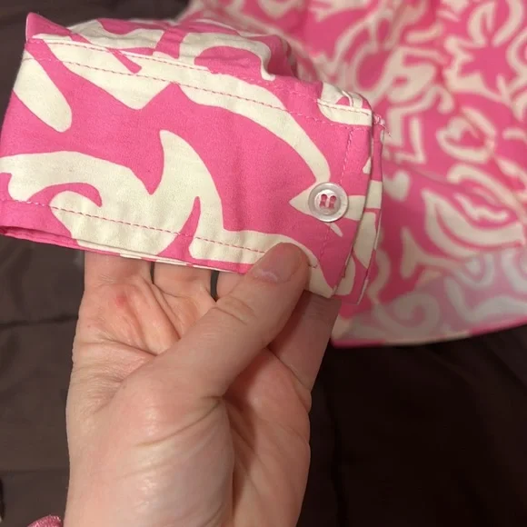 Printed tie top pink/white - Picture 4 of 5